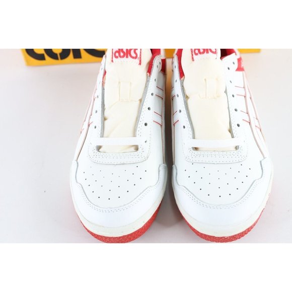 NOS Vintage 90s Asics Mens 11.5 Spell Out Outrage Lo Sneakers Shoes White Red main image 5